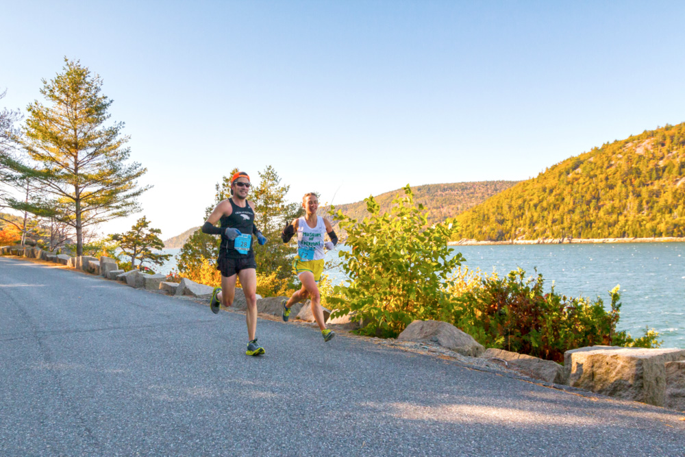 Runners in Acadia National Park