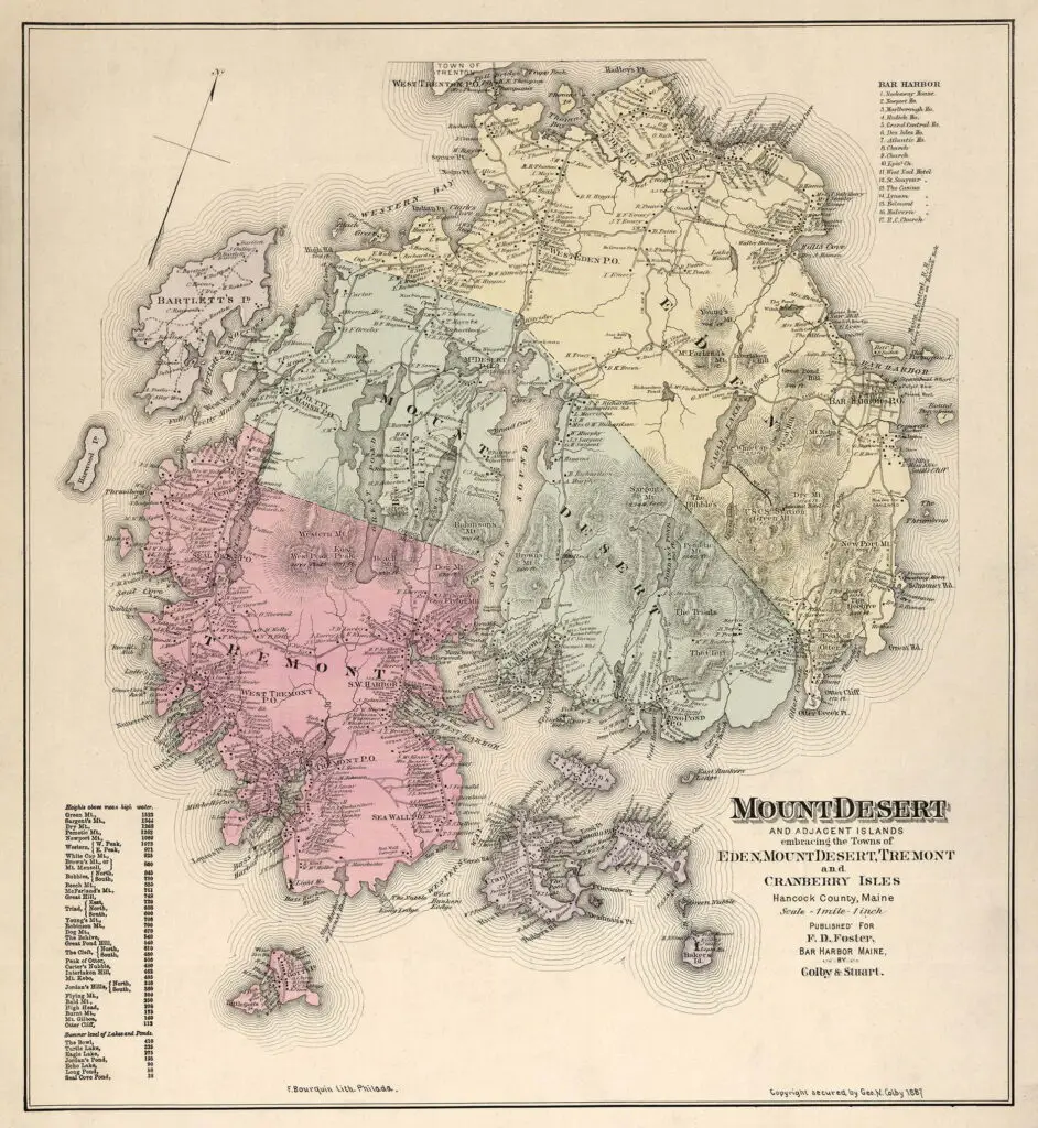 Map of MDI Courtesy of Library of Congress Geography and Map Division Washington, D.C.