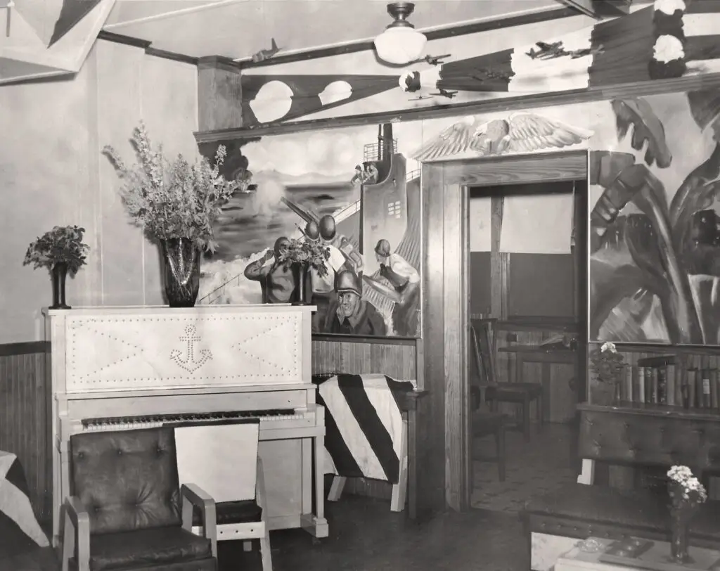 Historic image from Bar Harbor Maine of WWII