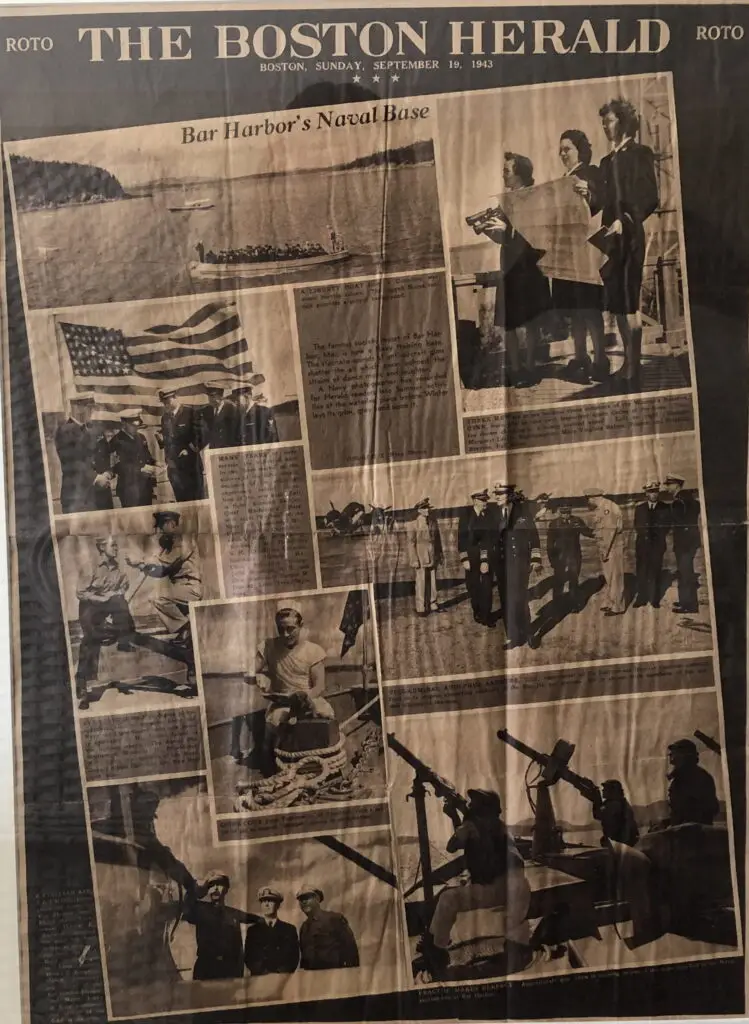 Historic image from Bar Harbor Maine of WWII