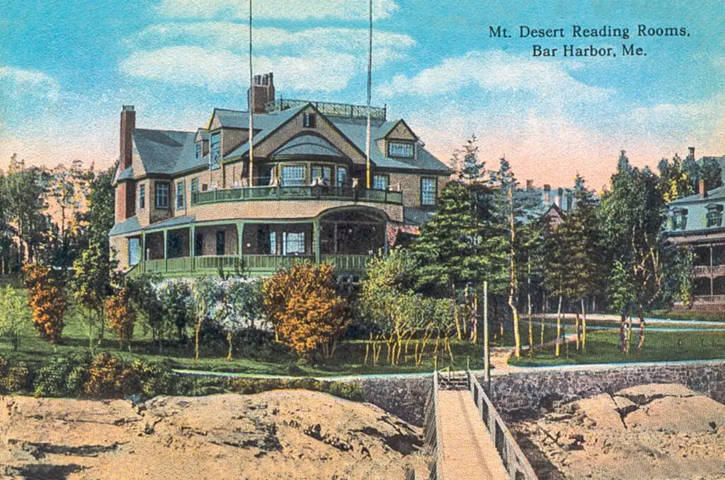 Historic image of Mount Desert Reading Room. Courtesy of Earl Brechlin.