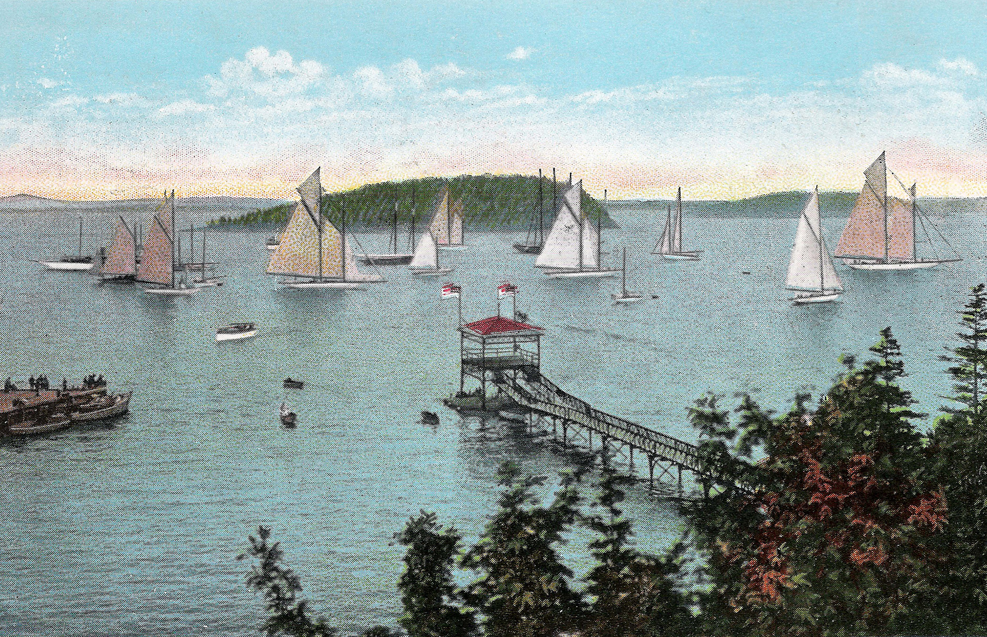 Historic image of Bar Harbor Yacht Club. Courtesy of Jesup Memorial Library.