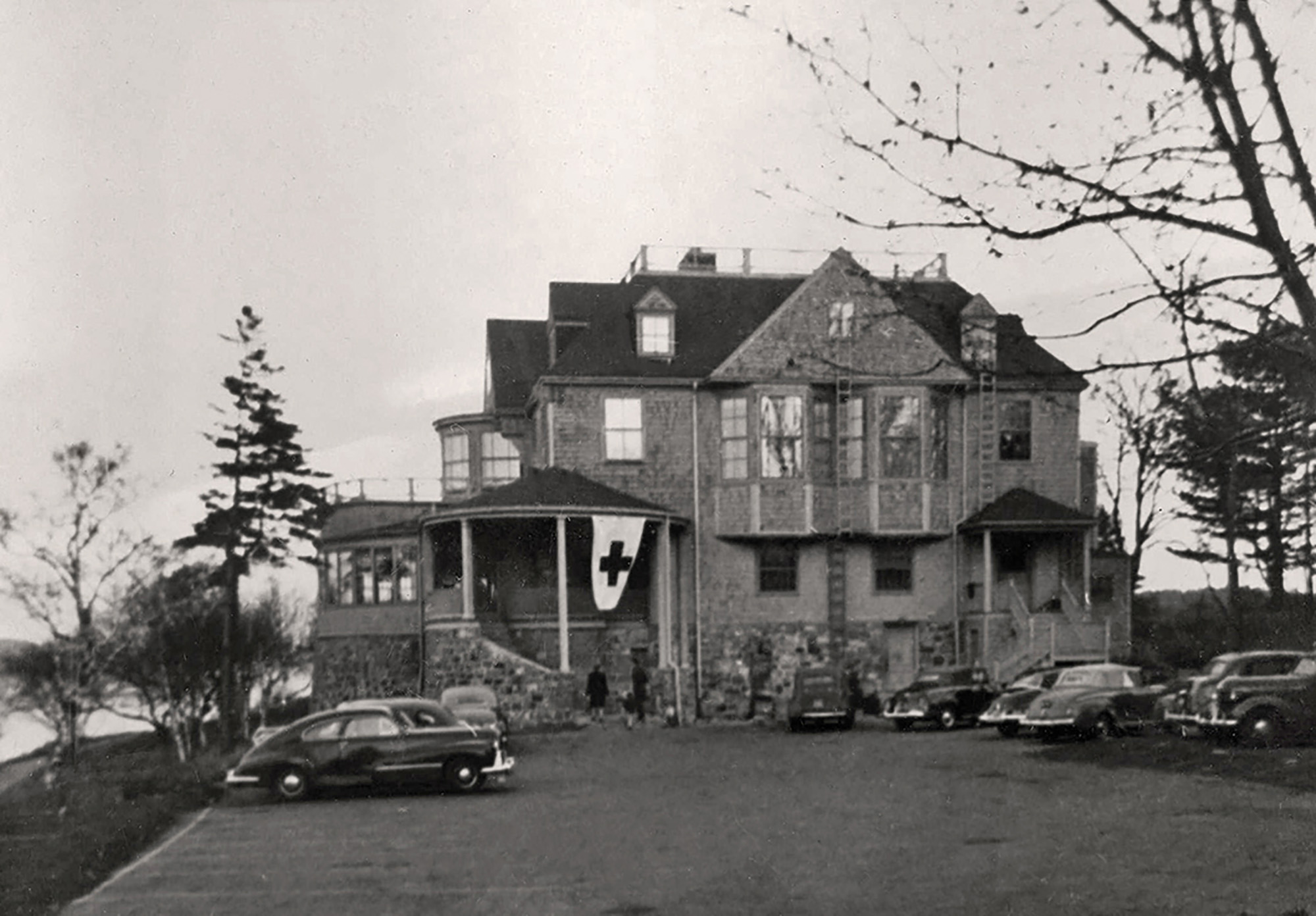 Historic image of Red Cross Disaster Services. Collection of the Bar Harbor Inn.