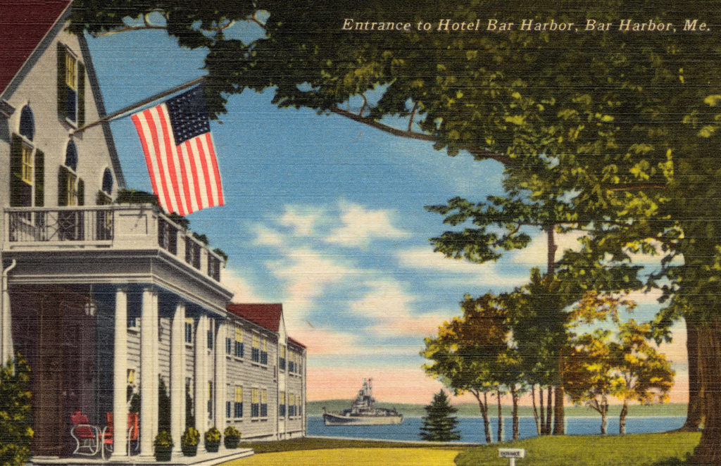 Hotel Bar Harbor. Boston Public Library, Tichnor Brothers Collection.