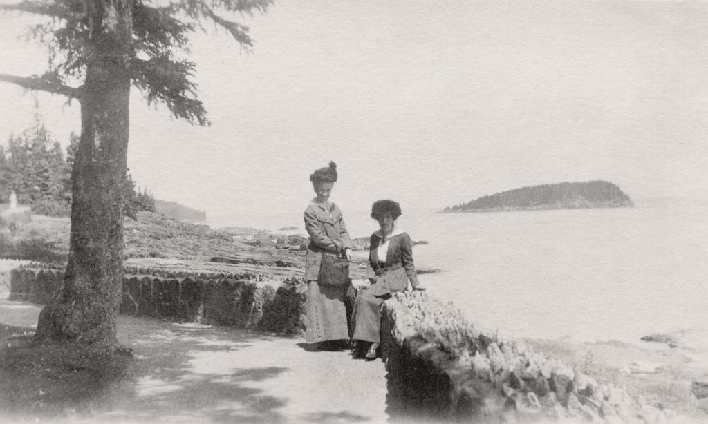 Historic image of Shore Path, Bar Harbor. Courtesy of Southwest Harbor Public Library Digital Archive.