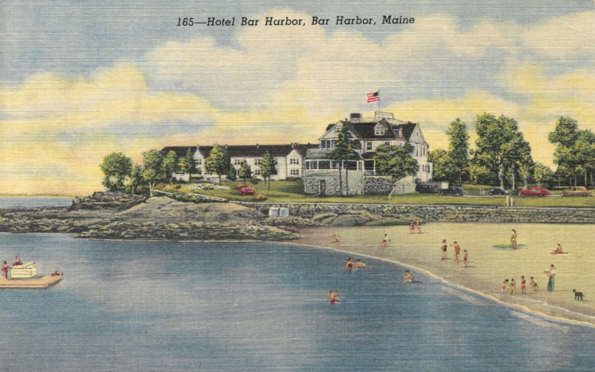 Historic image of Hotel Bar Harbor. Collection of the Bar Harbor Inn.