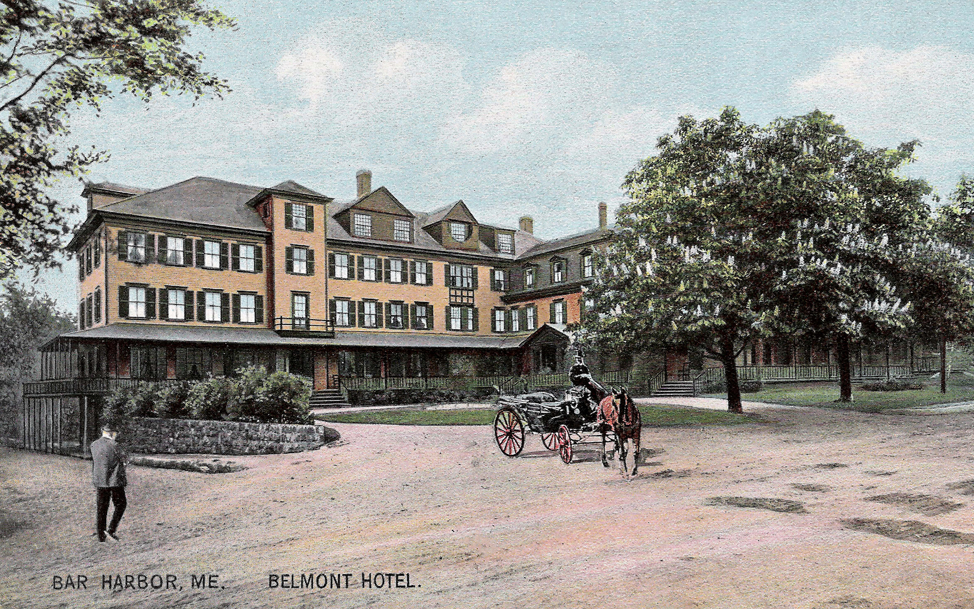 Historic image of the Belmont Hotel in Bar Harbor Maine
